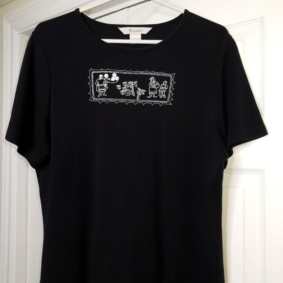 Quality Tanjay t shirt top black - Picture 1 of 8